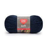 Ball of Red Heart soft yarn in navy