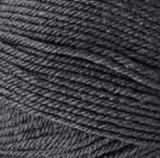 Red Heart soft yarn swatch in shade charcoal