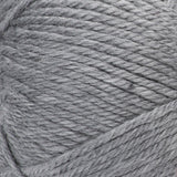 Red Heart soft yarn swatch in shade light grey heather