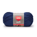 Ball of Red Heart soft yarn in royal blue