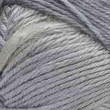 Red Heart soft yarn swatch in shade greyscale (light to dark grey ombre)