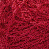 Red Heart Scrubby swatch in shade cherry (bright medium red)