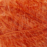 Red Heart Scrubby Sparkle swatch in shade orange