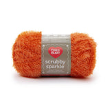 Ball of Red Heart Scrubby Sparkle in shade orange