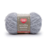 Ball of Red Heart Scrubby Sparkle in shade oyster (light grey)