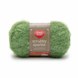 Ball of Red Heart Scrubby Sparkle in shade avocado (light/medium pale green)