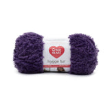 Ball of Red Heart Hygge Fur textured yarn in royal purple