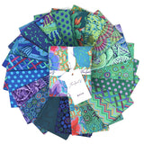 Fat Quarter bundle in shade Ocean (assorted print blue and green fabric precuts)