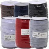 Group photo 25m spools of 1/2" (12mm) wide elastic in various colours
