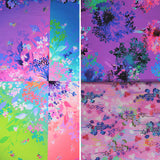 Group swatch assorted bright floral prints in various styles