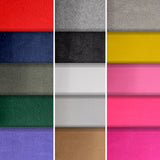 Group swatch polar fleece fabrics in various colours