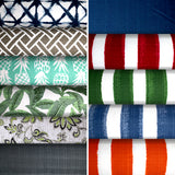 Group swatch outdoor polyester prints in various colours/styles