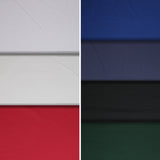 Group swatch wide broadcloth solids in various colours