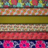 Group swatch Wildflowers themed fabrics in various styles/colours