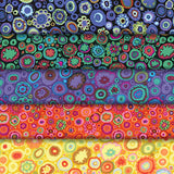 Group swatch multi-coloured paperweight printed fabric in various colours