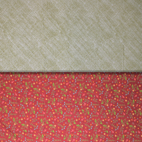 Group swatch farm to market themed fabrics in various styles/colours