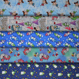 Group swatch magical themed printed fabrics in various styles/colours