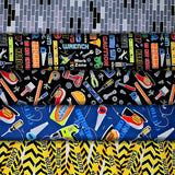 Group swatch Construction Crew themed fabrics in various styles/colours