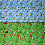 Group swatch assorted Elf themed fabrics in various styles/colours