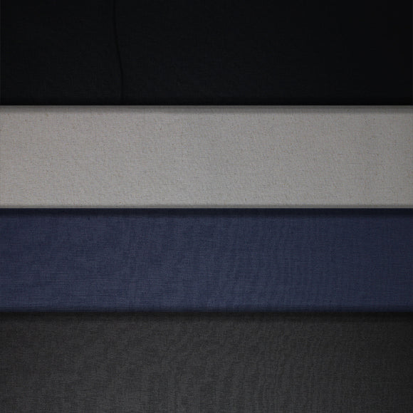 Group swatch santa fe cotton/linen blend solid fabrics in various colours