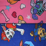 Group swatch assorted paw patrol fleece in various colours/styles