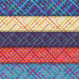 Group swatch mad plaid printed fabric in various colours
