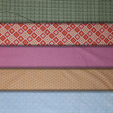 Group swatch assorted tiled prints fabric in various styles