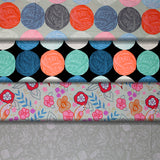Group swatch assorted purl themed fabrics in various styles/colours