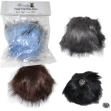 Group swatch faux fox (long hair) pom pom in various colours