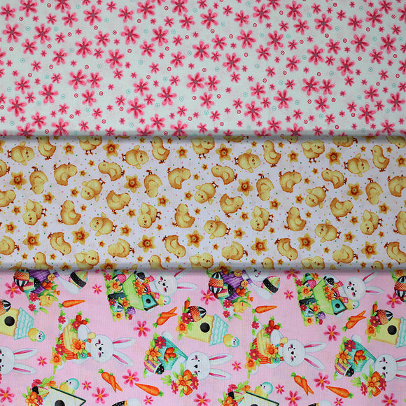 Group swatch easter themed fabrics in various styles/colours
