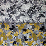 Group swatch assorted Through The Woods themed fabrics in various styles/colours