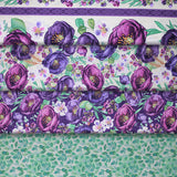 Group swatch assorted violette fabrics in various styles