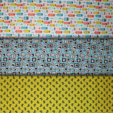 Group swatch assorted Home Sweet Home themed fabrics in various styles/colours