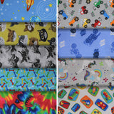 Group swatch assorted comfy prints flannel in various styles