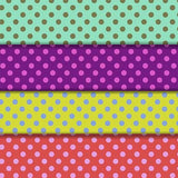 Group swatch pom pom (dots) printed fabric in various colours