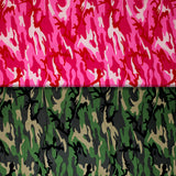 Group swatch flannel camo printed cottons in various colours