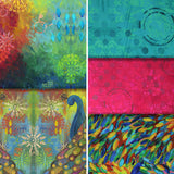 Group swatch pizzazz collection fabrics in various styles/colours