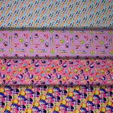 Group swatch assorted My Little Pony printed fabrics in various styles/colours