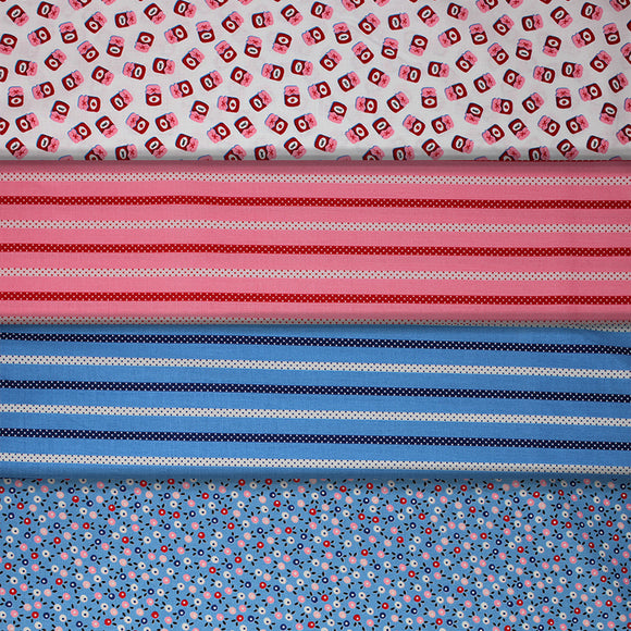 Group swatch shortcake collection fabrics in various styles/colours