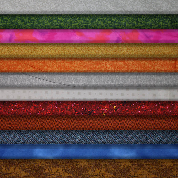 Group swatch assorted marbles & impressions printed fabrics in various styles