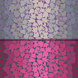 Group swatch ombre leaves printed fabric in various colours