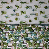 Group swatch Cactus themed fabrics in various styles/colours
