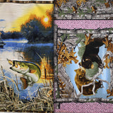 Group swatch fishing panels in various styles