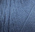 Swatch of Caron Simply Soft Solids yarn in shade country blue (medium faded blue)