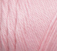 Swatch of Caron Simply Soft Solids yarn in shade soft pink (lightest pastel pink)