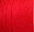 Swatch of Caron Simply Soft Solids yarn in shade red