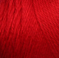 Swatch of Caron Simply Soft Solids yarn in shade harvest red (bright medium red)