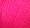 Swatch of Caron Simply Soft Solids yarn in shade neon pink