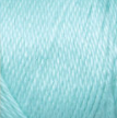Swatch of Caron Simply Soft Solids yarn in shade robins egg (pale light blue)
