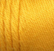 Swatch of Caron Simply Soft Solids yarn in shade gold
